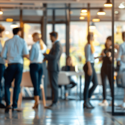 group-people-are-standing-lobby-with-one-holding-phone 3